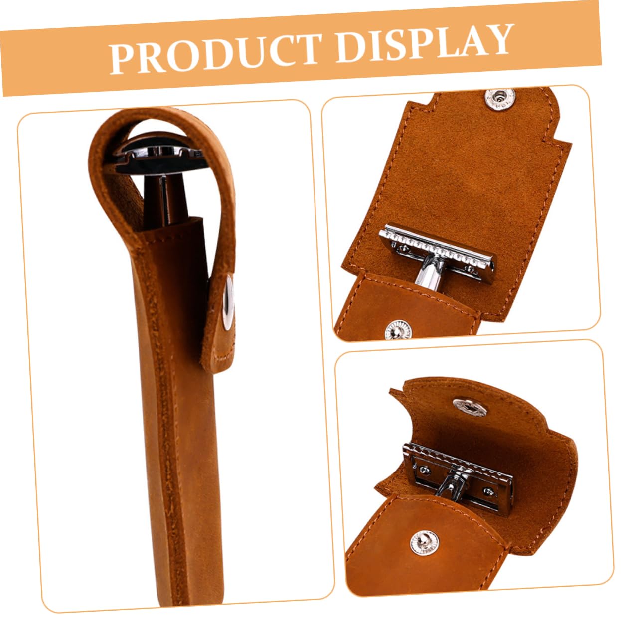 NOLITOY Travel Razor Case - Classic Design Portable Shaver Holder with Protective Cover for Men | Durable Safety Storage for Manual Razors | Perfect for Business Trips, Gym, Camping & Vacation Travel