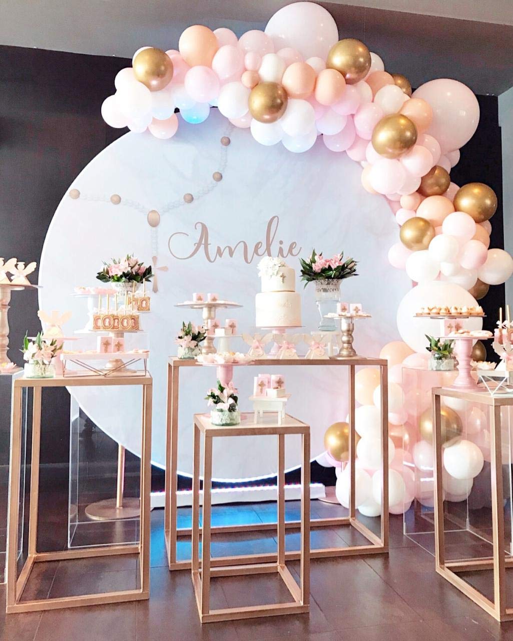 50-Pack Platinum Gold Balloons with Chrome Effect - Elegant Party Decorations for Birthdays, Weddings, Baby Showers & Special Events - Perfect for Photo Backdrops, Ceiling Decor & Balloon Garlands