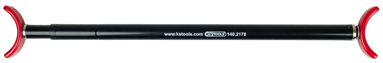 KS Tools 140.2178 Telescopic Bonnet/Tailgate Support Rod - Adjustable 64-109 cm (25-43 inches) - Universal Car Hood & Trunk Strut Replacement - Perfect for Vehicle Maintenance & DIY Repairs
