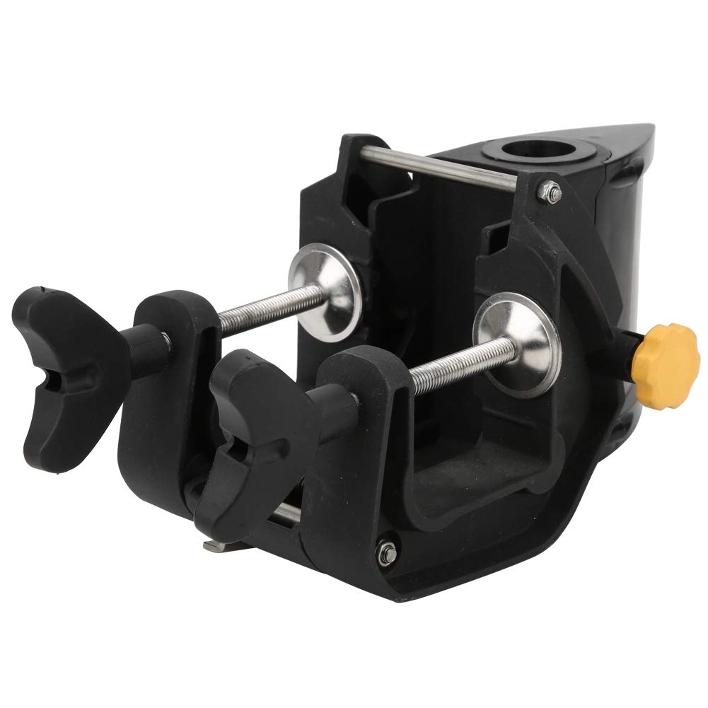 **Black Outboard Motor Bracket - Heavy Duty Electric Thruster Mount for Boats & Kayaks - Perfect for Marine Engine Auxiliary Support & Water Sports**