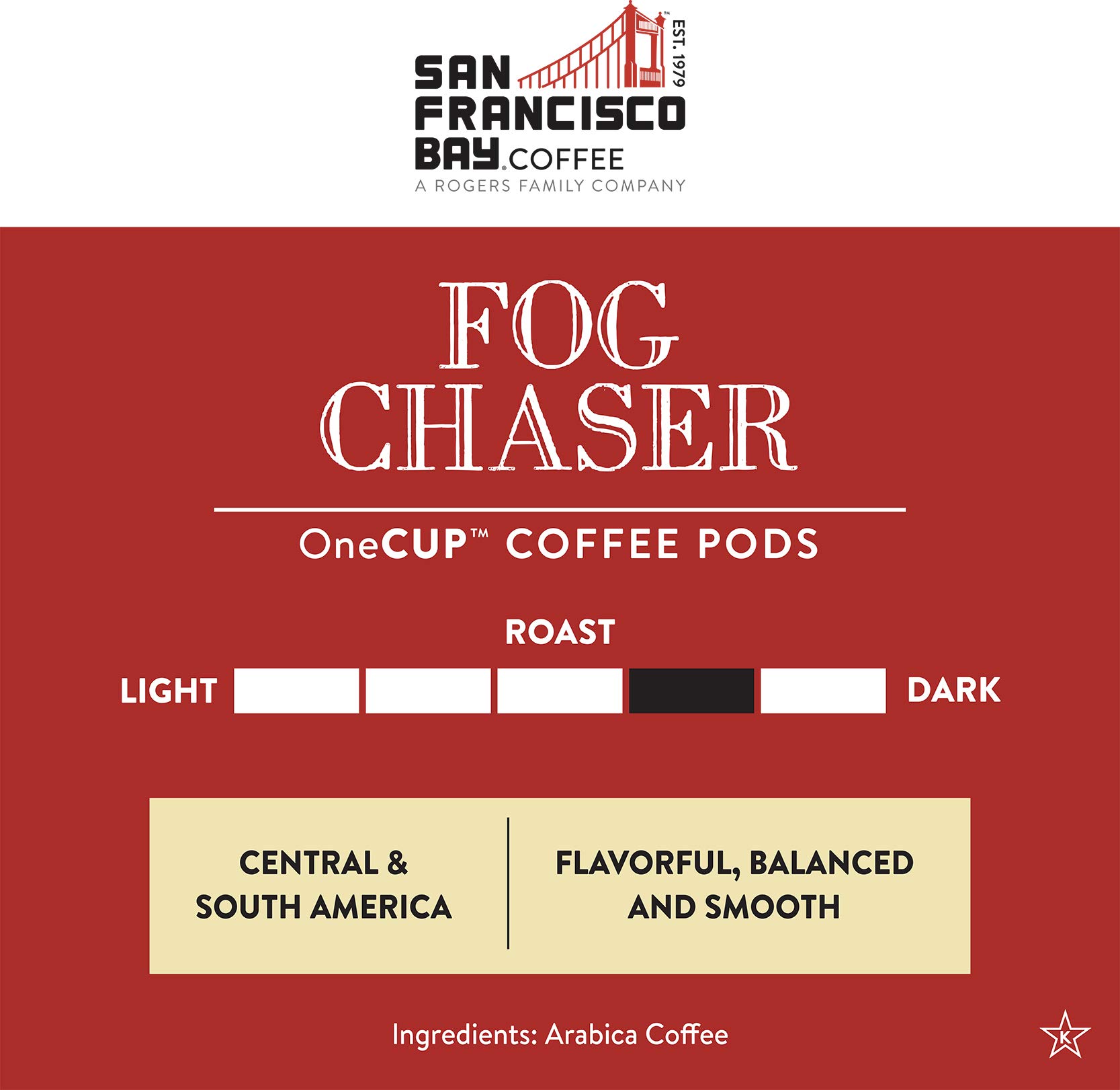 San Francisco Bay Compostable Coffee Pods - Fog Chaser (120 Count) K-Cup Compatible with Keurig 2.0, Medium Dark Roast - Perfect for Home & Office Brewing