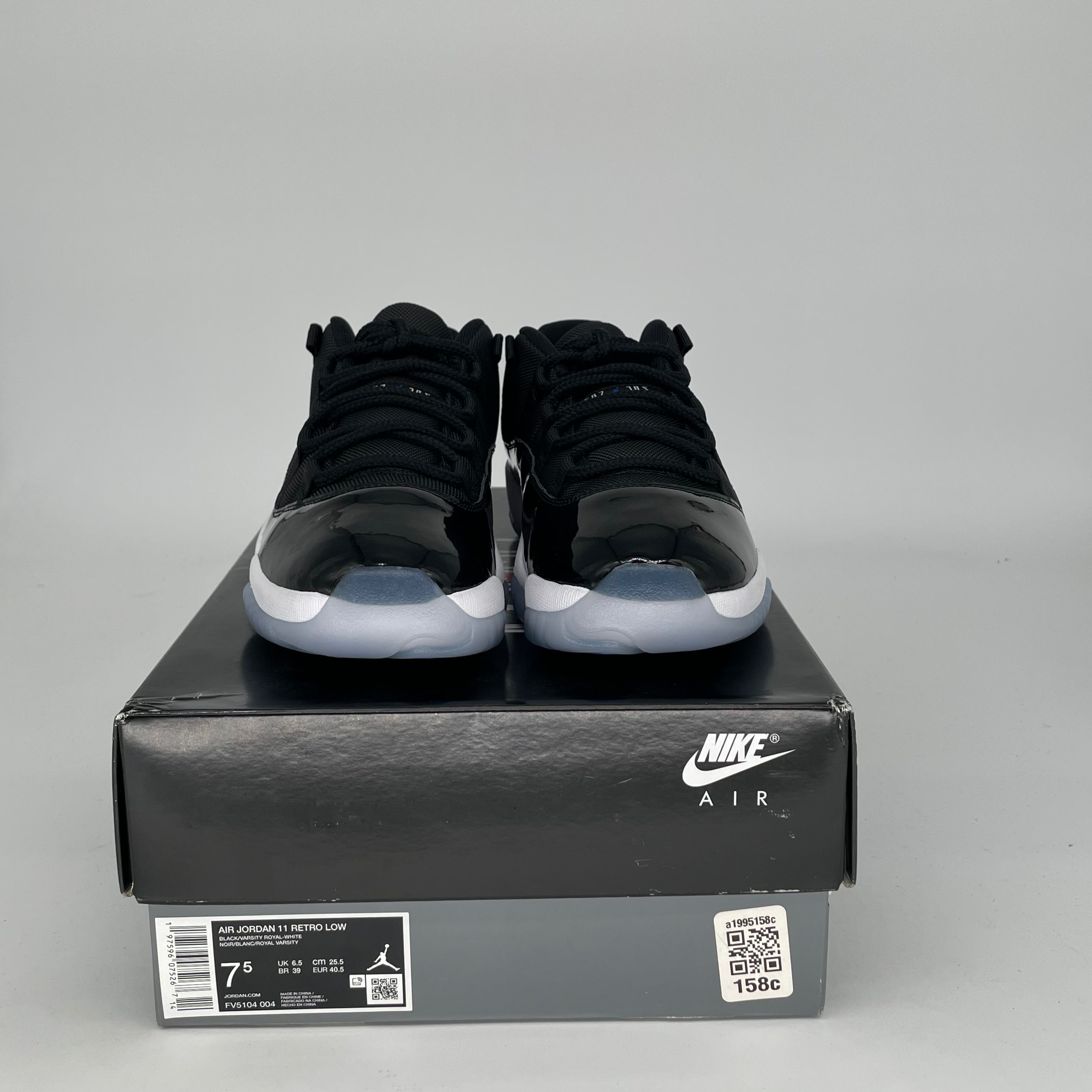 AIR JORDAN 11 LOW SPACE JAM Basketball Shoes Men's Size 7.5/9W - Black/White FV5104-004 | Retro Sneakers for Casual Wear & Court Performance