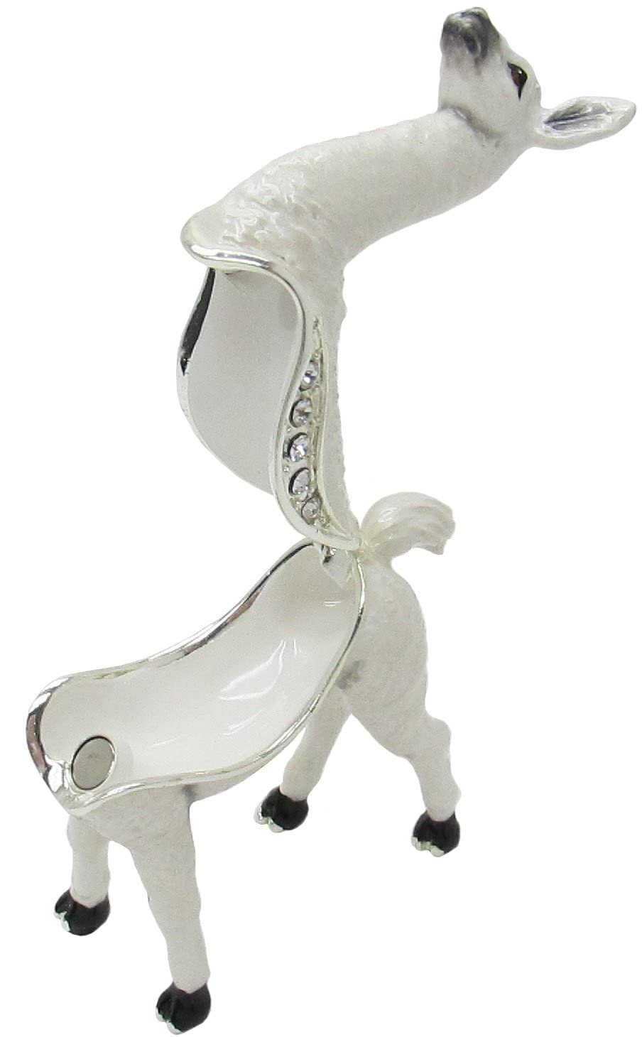 Exquisite Llama Jeweled Trinket Box with Genuine Austrian Crystals - Perfect for Jewelry Storage, Gift Giving & Home Decor