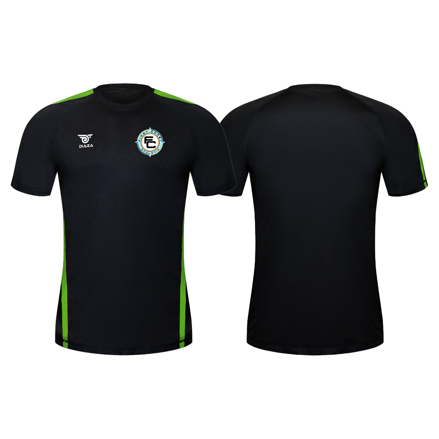 First Coast Athletic City Training Jersey - Black & Green - Breathable & Lightweight for Men's Soccer, Running & Gym Workouts - Perfect for Training Sessions & Team Sports