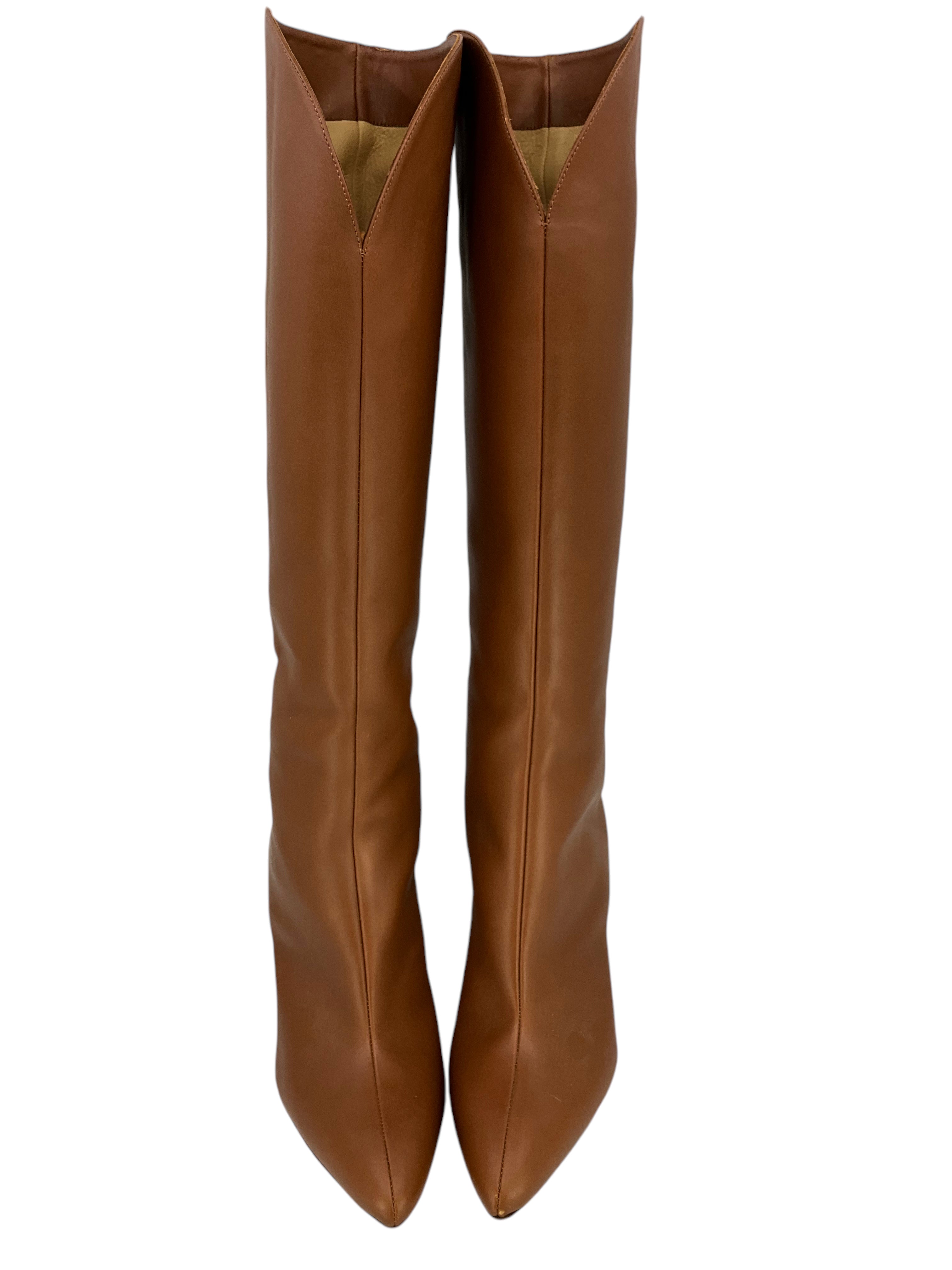 Gabriela Hearst Genuine Leather Knee High Boots Women's Size 8 Black NEW - Perfect for Fall Fashion, Office Wear & Evening Outfits