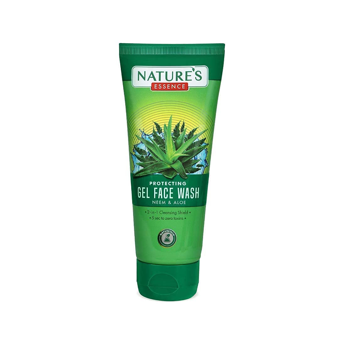 Organic Neem & Aloe Vera Face Wash for Acne & Oily Skin - 60ml | Natural Cleanser for Clear & Glowing Skin | Perfect for Daily Skincare Routine & Travel