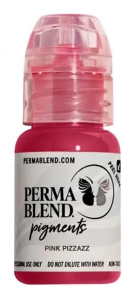 **Perma Blend Pigments - Professional Permanent Makeup Color (Pink Pizzazz, 15ml Bottle) - Ideal for Eyebrows, Eyeliner & Lip Blushing**