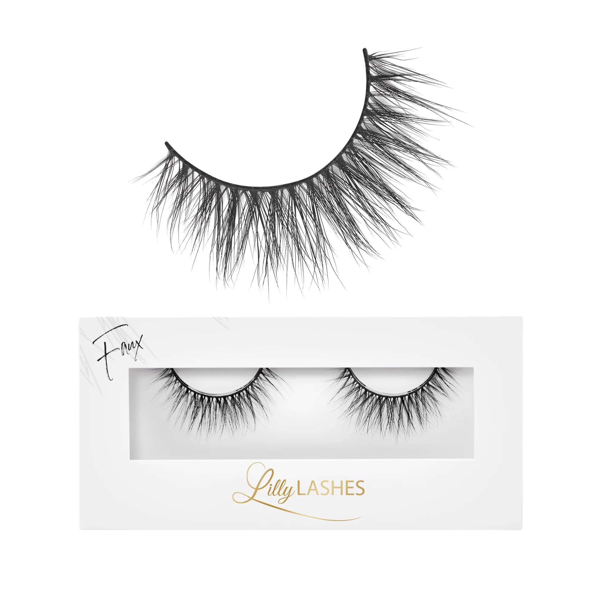 Lilly Lashes Diamonds in Lite Faux Mink Eyelashes – Natural Looking Reusable False Lashes with Luxury Silk-Like Fibers | Perfect for Weddings, Parties & Everyday Glam (Lash Glue Not Included)