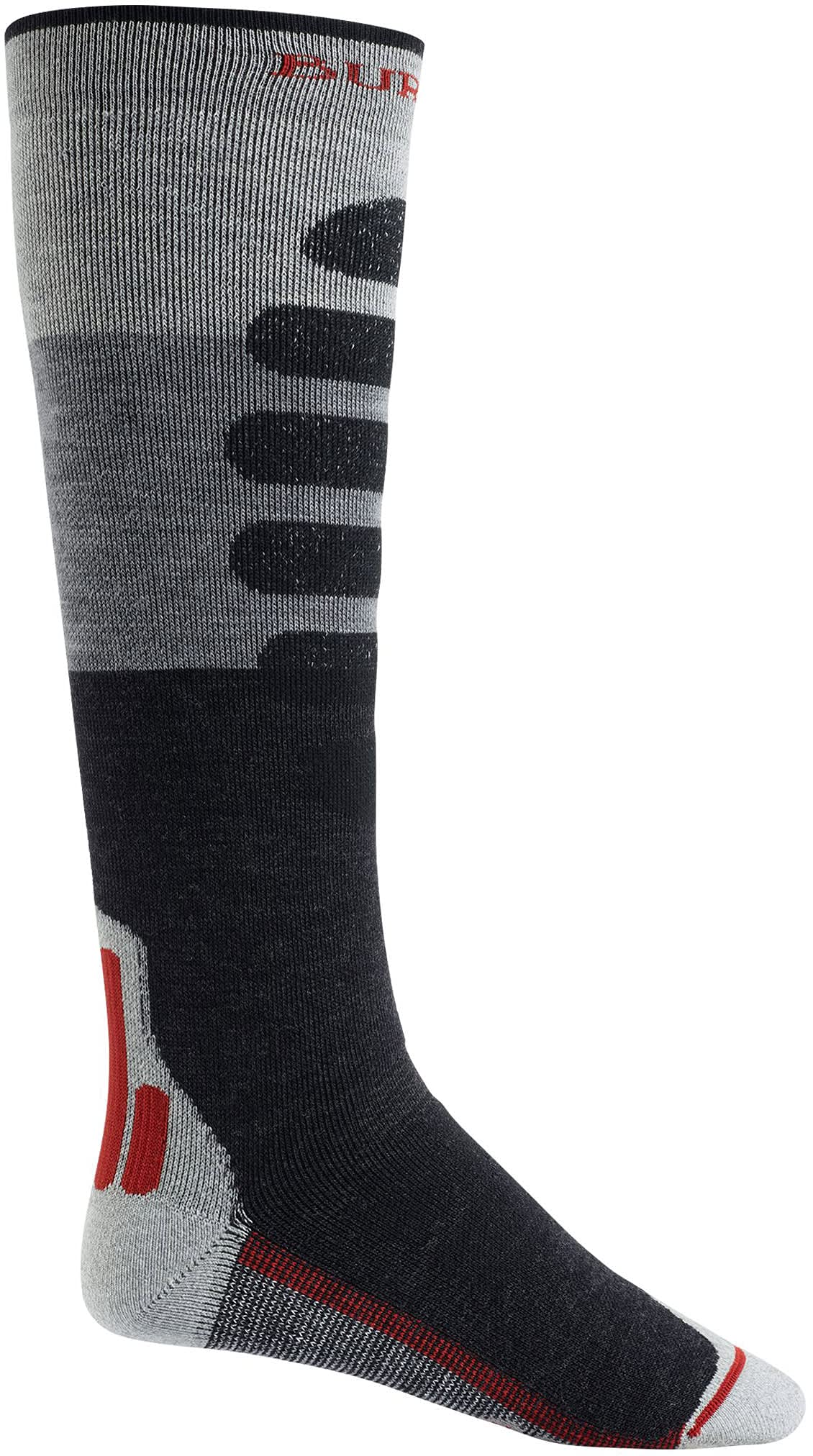 Burton Performance+ Midweight Socks for Men - Moisture-Wicking Hiking & Ski Socks for Outdoor Adventures & Cold Weather Activities