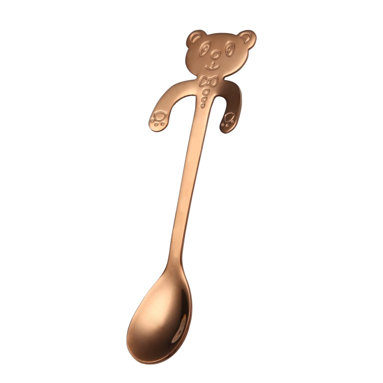 Mini Sugar Hanging Soup Cup Dessert Spoon - Cute Bear-Shaped Coffee & Tea Spoon for Desserts, Hot Drinks, and Seasoning - Perfect for Coffee Shops, Tea Parties, and Home Baking