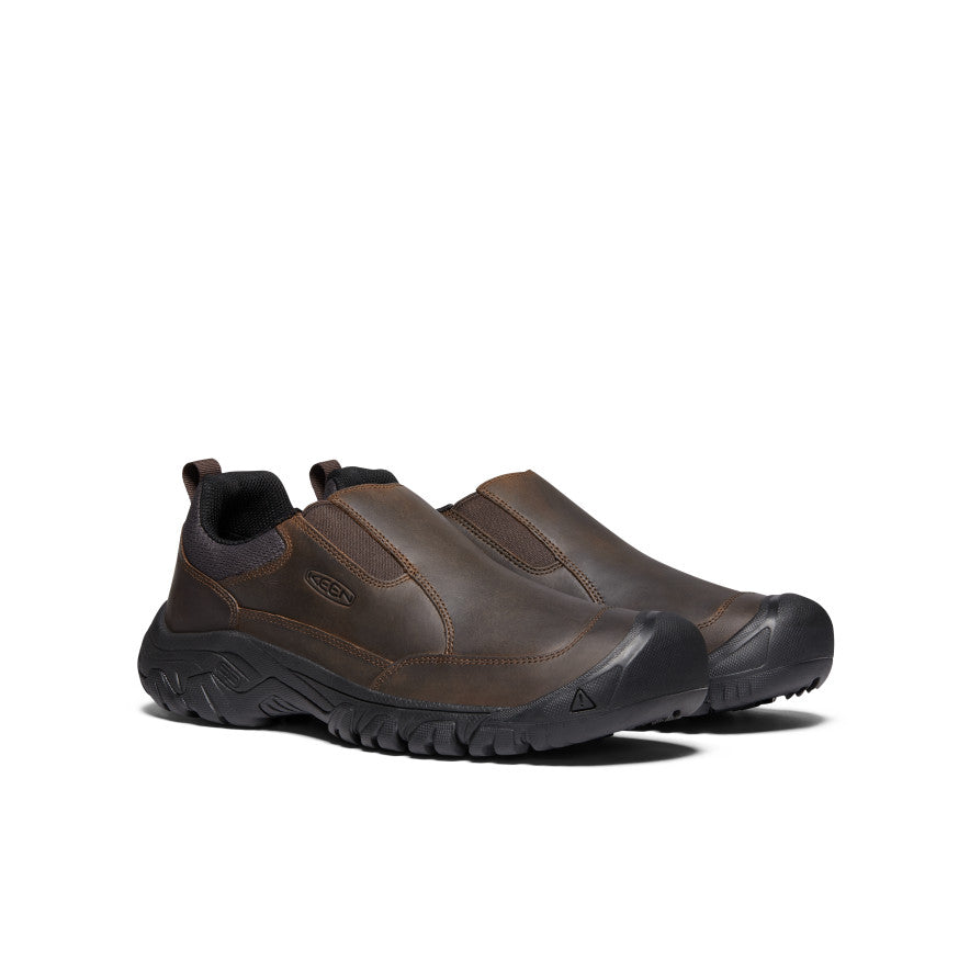 Men's Targhee III Wide Slip On Waterproof Hiking Shoes - Dark Earth/Mulch Color | Comfortable Outdoor Walking & Travel Shoes for Men