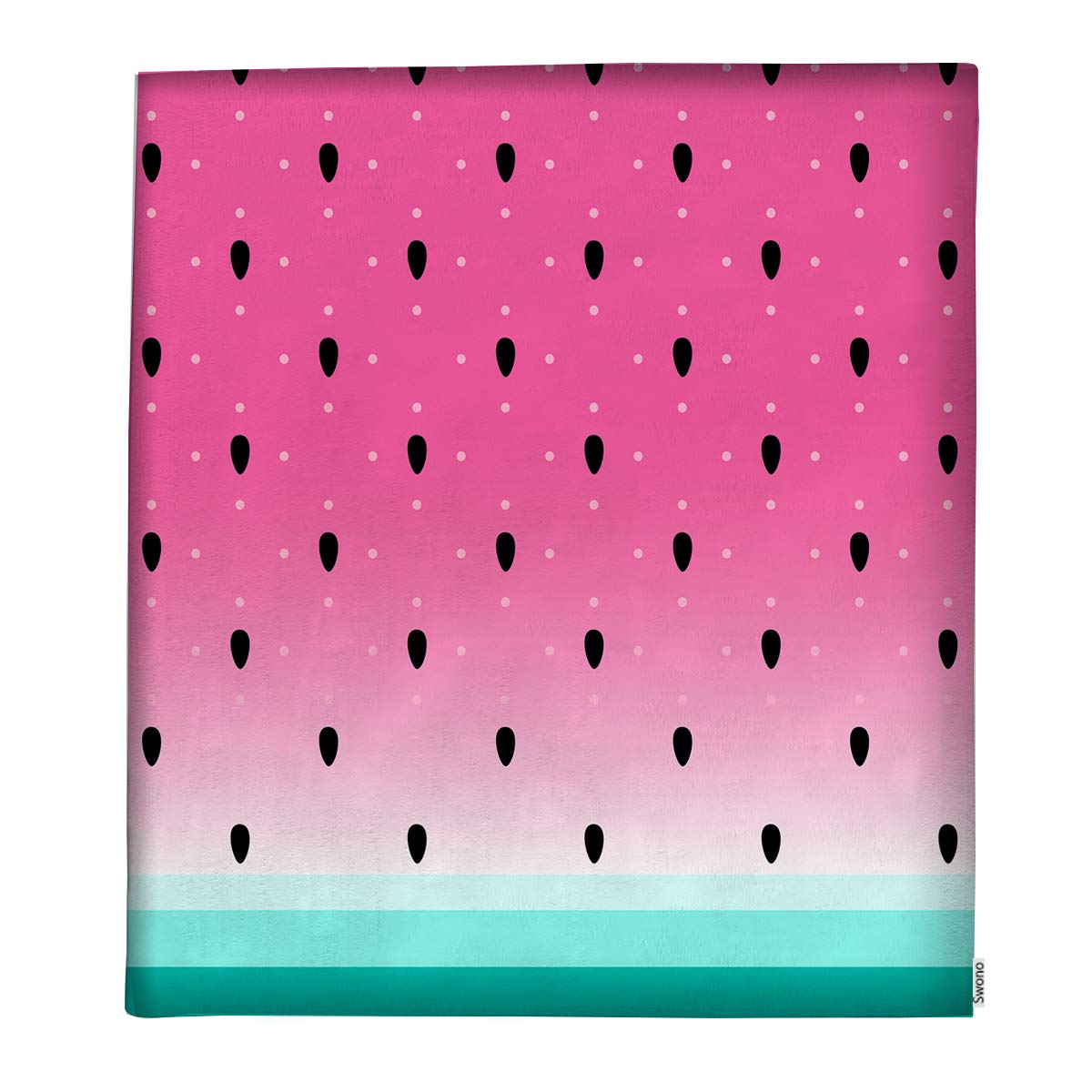 Swono Watermelon Throw Blanket - Soft & Warm 60x80 Inch Decorative Blanket with Black Seeds and Polka Dots Pattern for Bed, Couch, Sofa, Office - Perfect for Picnics, Summer Decor, and Cozy Evenings