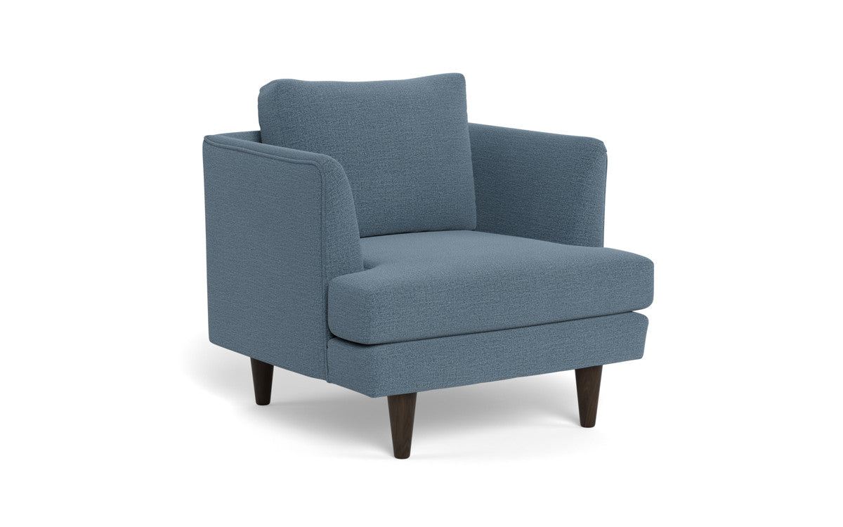 Rainey 35 Armchair - Modern Accent Chair for Living Room, Bedroom & Office - Comfortable Upholstered Lounge Chair with Wooden Legs