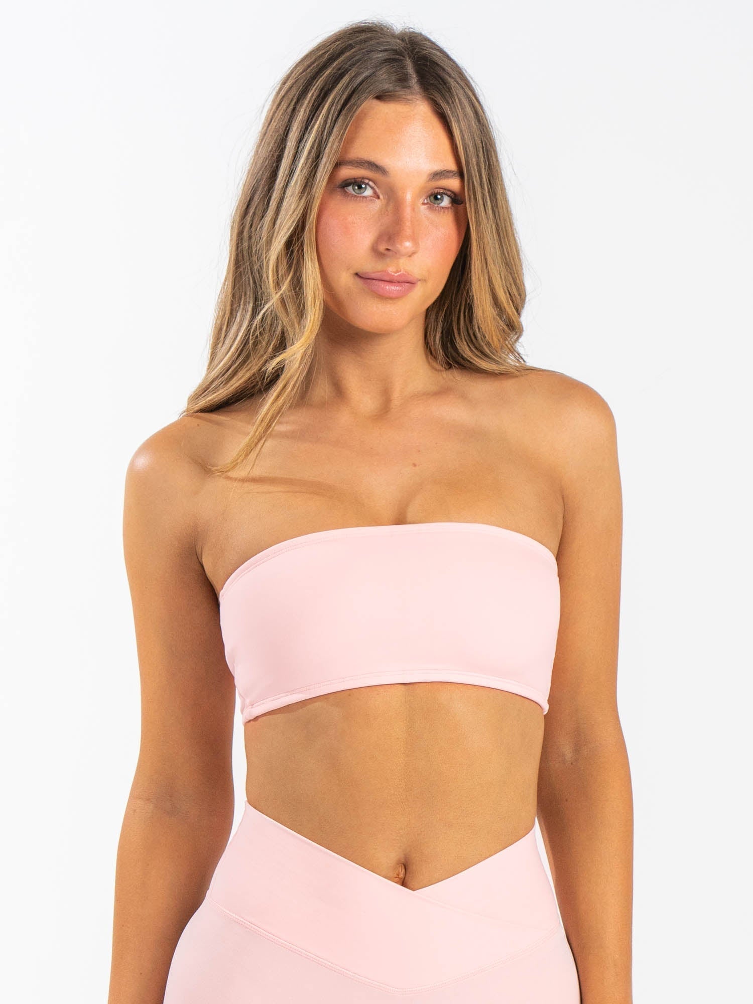 NKD Bandeau Bra - Soft Pink Musk Scented for Comfort & Style | Perfect for Yoga, Sleep & Lounge Wear
