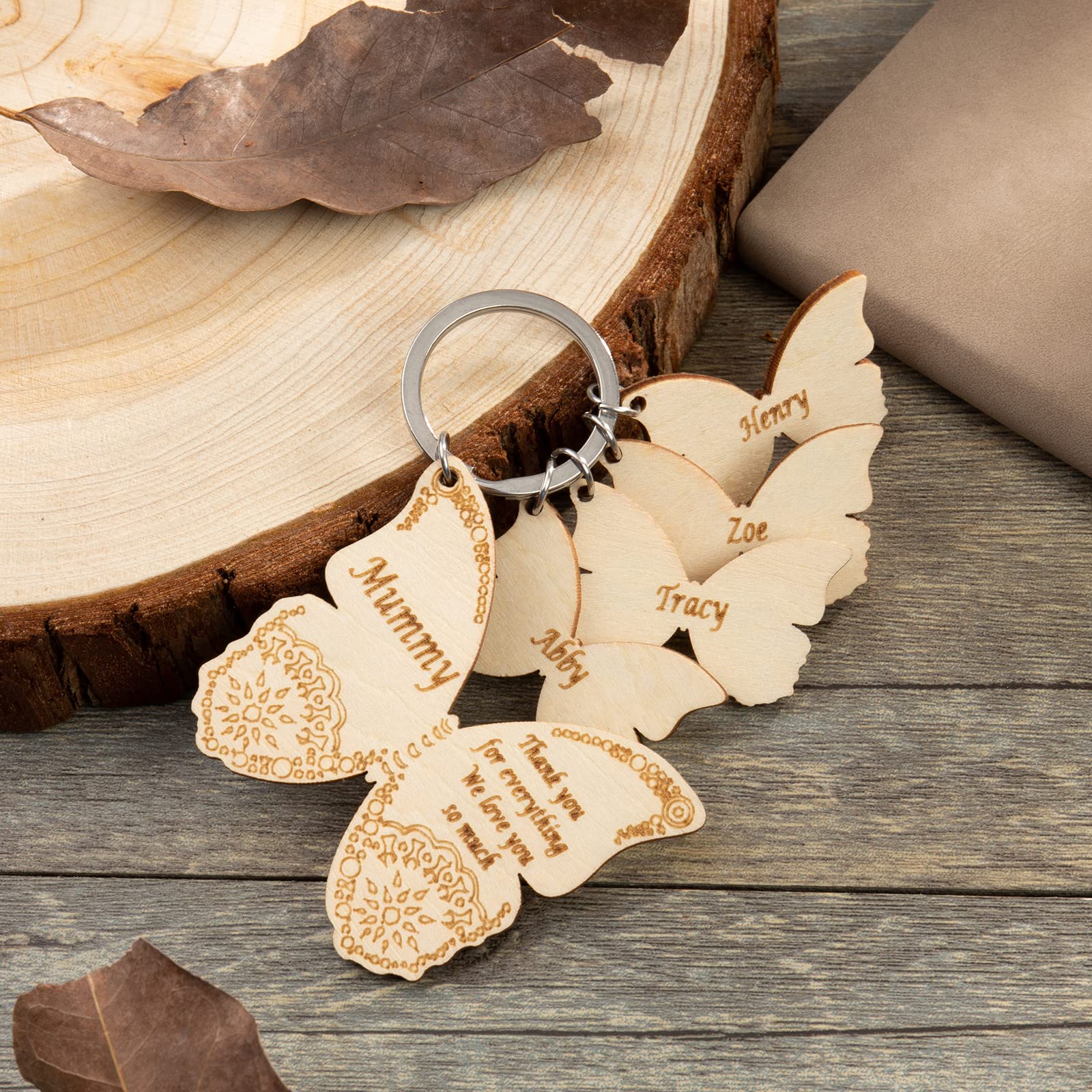 Custom Engraved Butterfly Keychain for Women - Personalized Key Ring Gift for Her, Birthday, Anniversary, Graduation - Perfect for Everyday Use, Gifts & Special Occasions