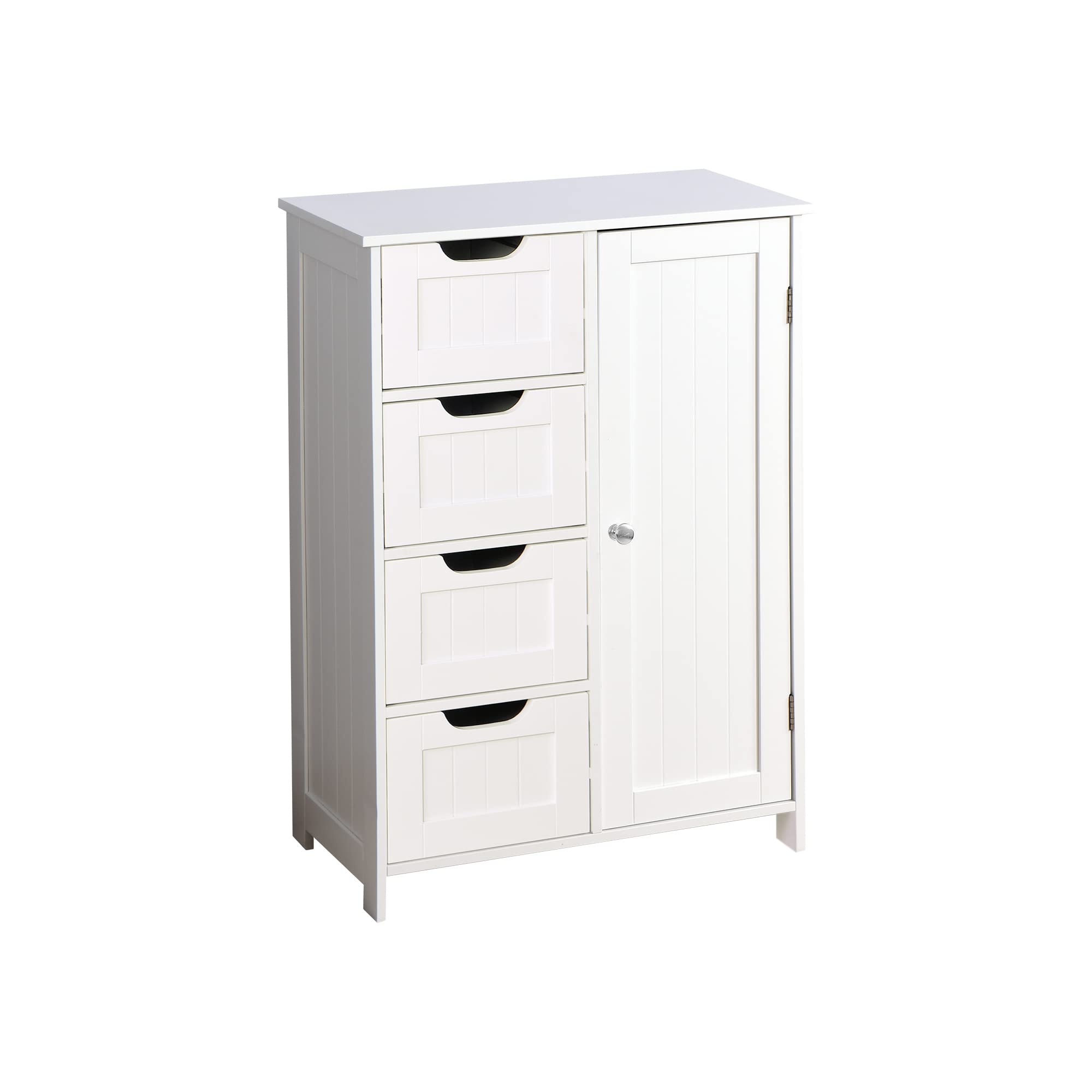 Wooden Bathroom Cabinet with 4 Drawers - Storage Organizer for Bathroom & Home Decor