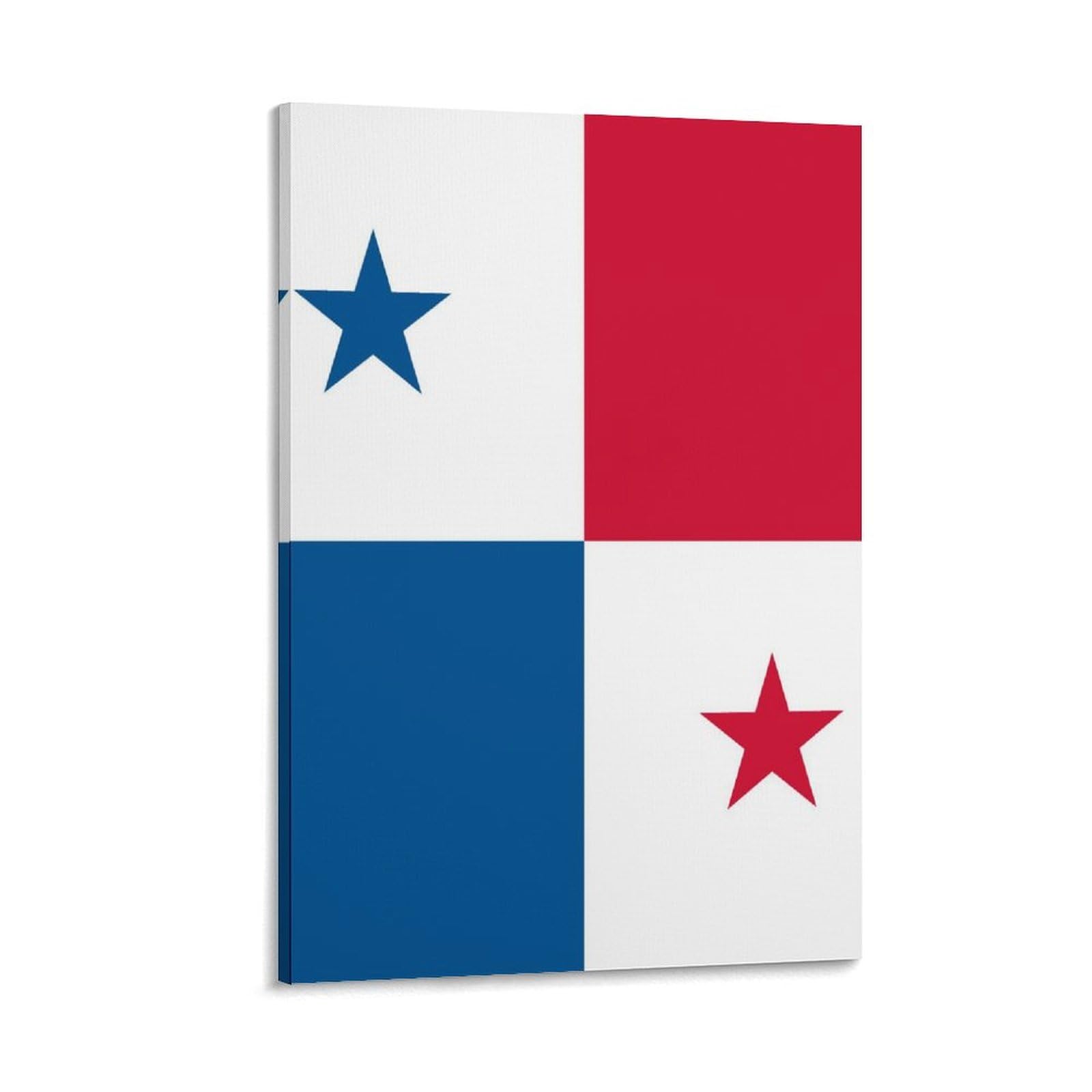 Funny Panama Flag Wall Art - 16x24 Inch (40x60cm) Canvas Print Poster for Bedroom, Living Room & Office Decor | Patriotic Home Decoration & Gift Idea