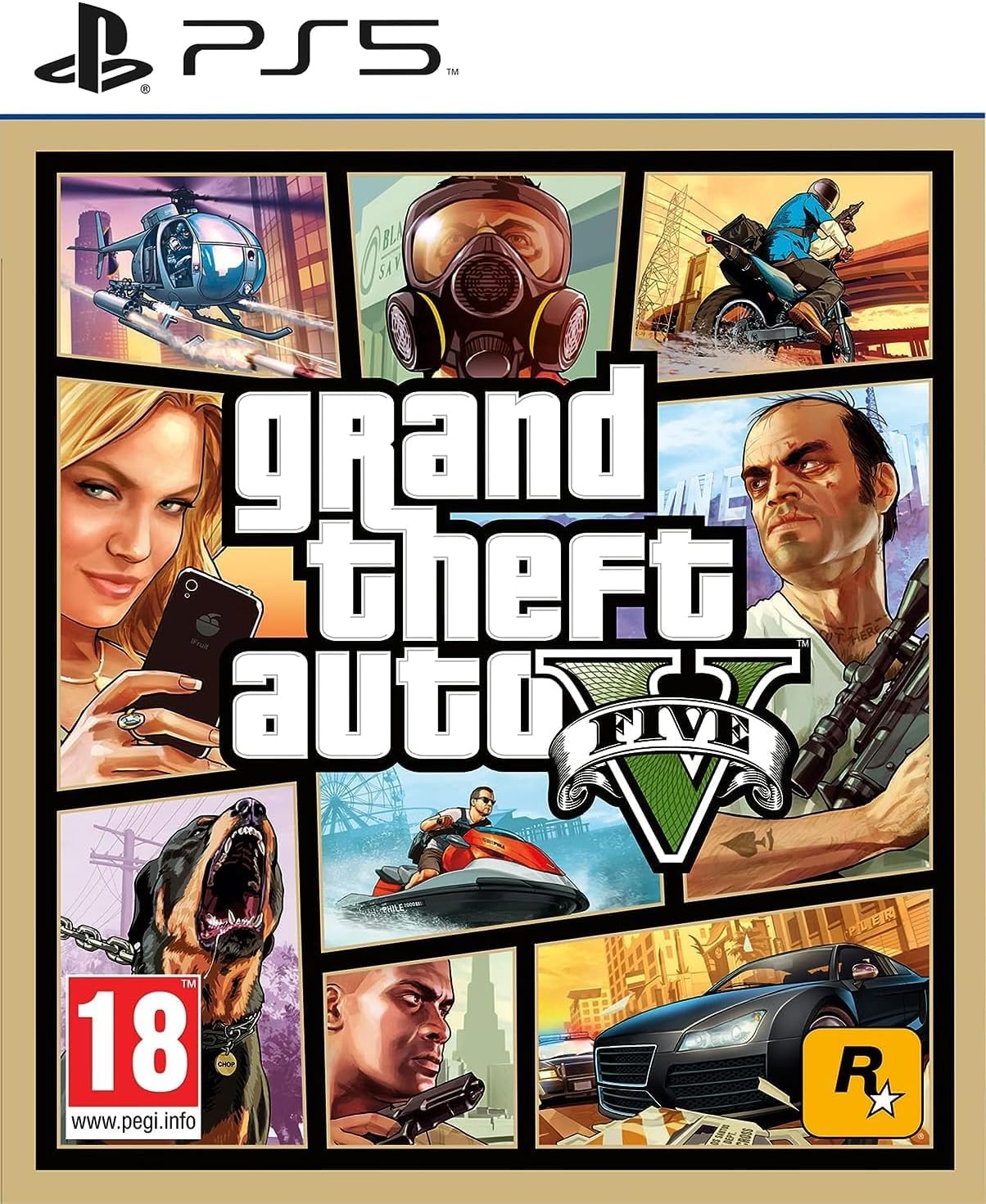 Grand Theft Auto V (GTA 5) for PlayStation 5 - Open World Action Adventure Game | Perfect for Crime Simulation & Multiplayer Gaming