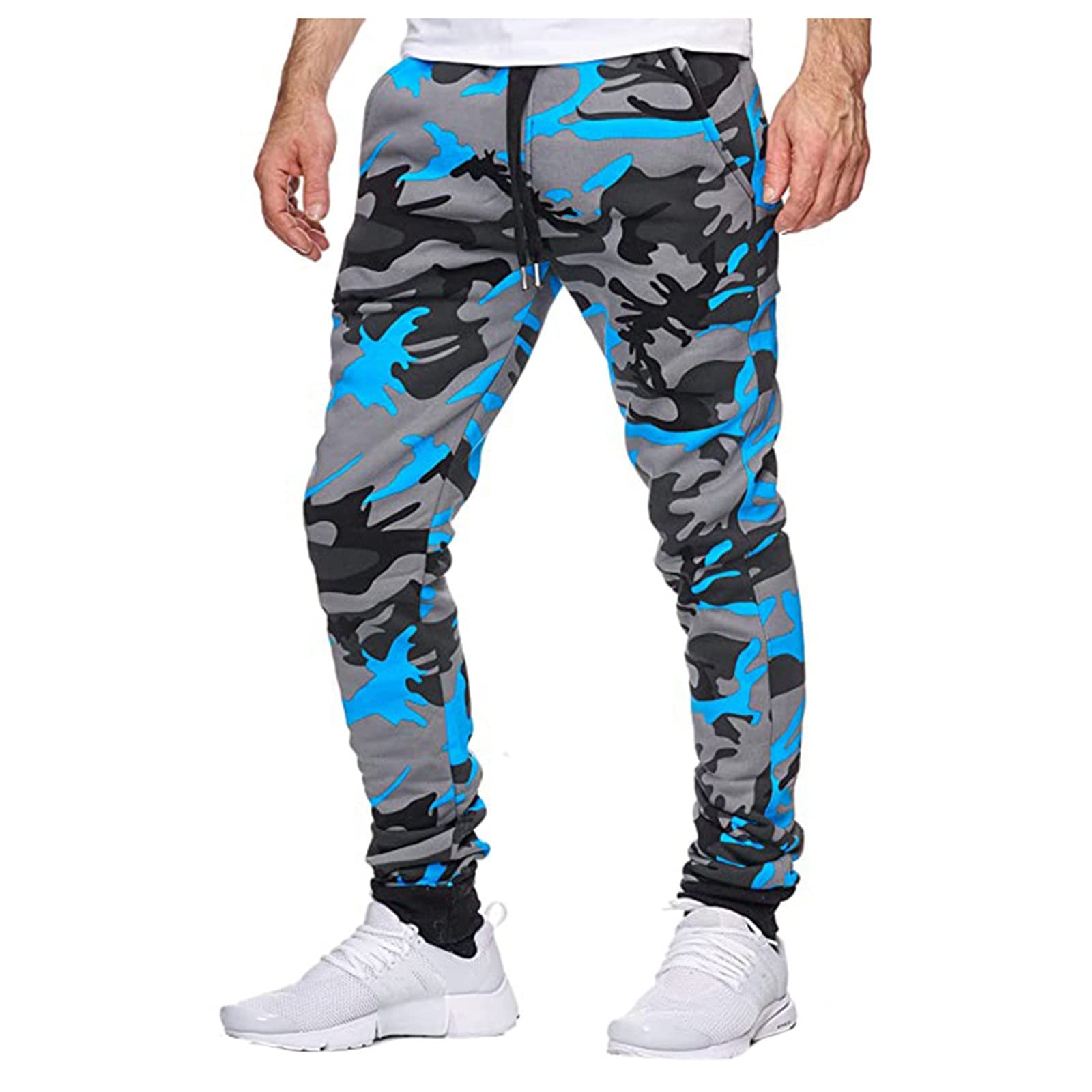 Men's Camouflage Print Jogging Pants - Athletic Fitness Casual Trousers for Running, Gym & Outdoor Sports