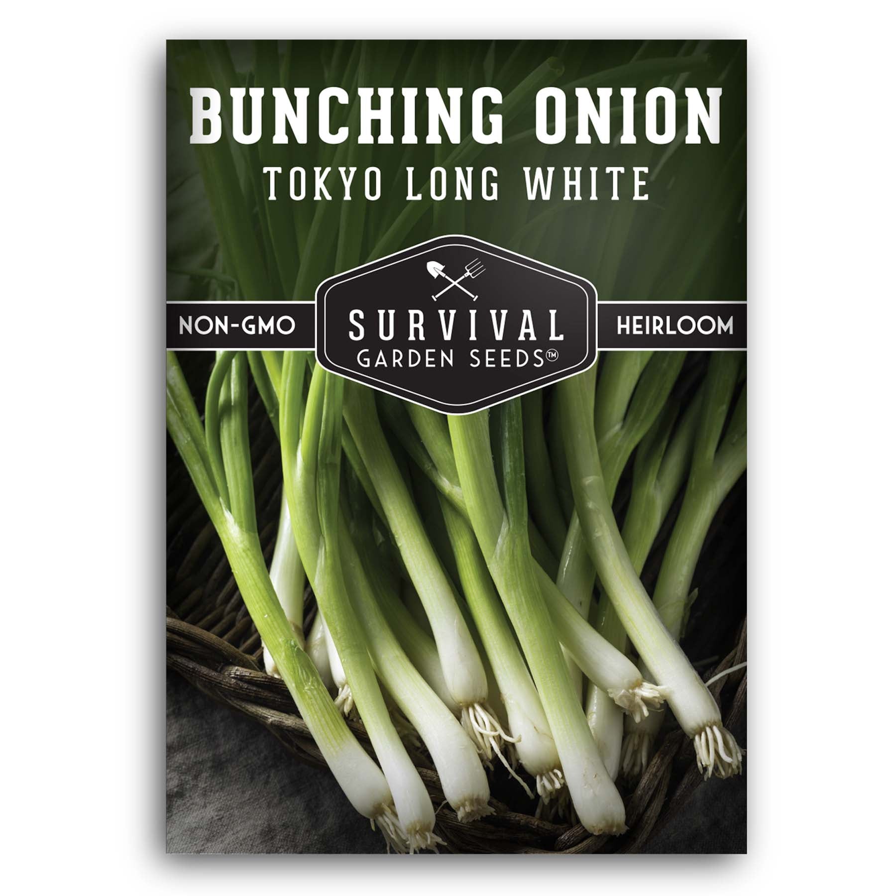 Organic Tokyo Long White Bunching Onion Seeds - Non-GMO Heirloom Scallion Seeds for Home Gardening, Cooking & Asian Cuisine - Perfect for Salads, Stir-Fries & Garnishes