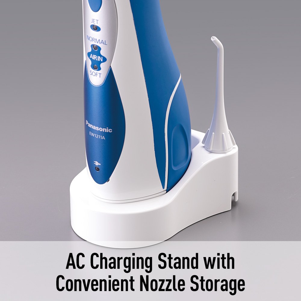 Panasonic EW2A Cordless Water Flosser - 3-Speed Adjustable Oral Irrigator with Rechargeable Battery, Portable & Washable for Travel, Home & Daily Dental Care - Perfect for Braces, Implants & Gum Health Maintenance