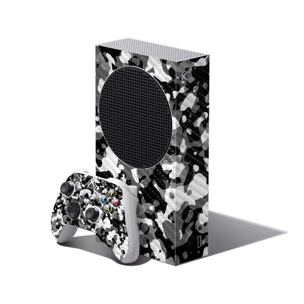 Premium Carbon Fiber Skin for Xbox Series S Bundle - Black Modern Camo | Protective & Durable Textured Cover | Easy to Apply & Remove | Made in USA | Perfect for Gaming Protection & Style Upgrade