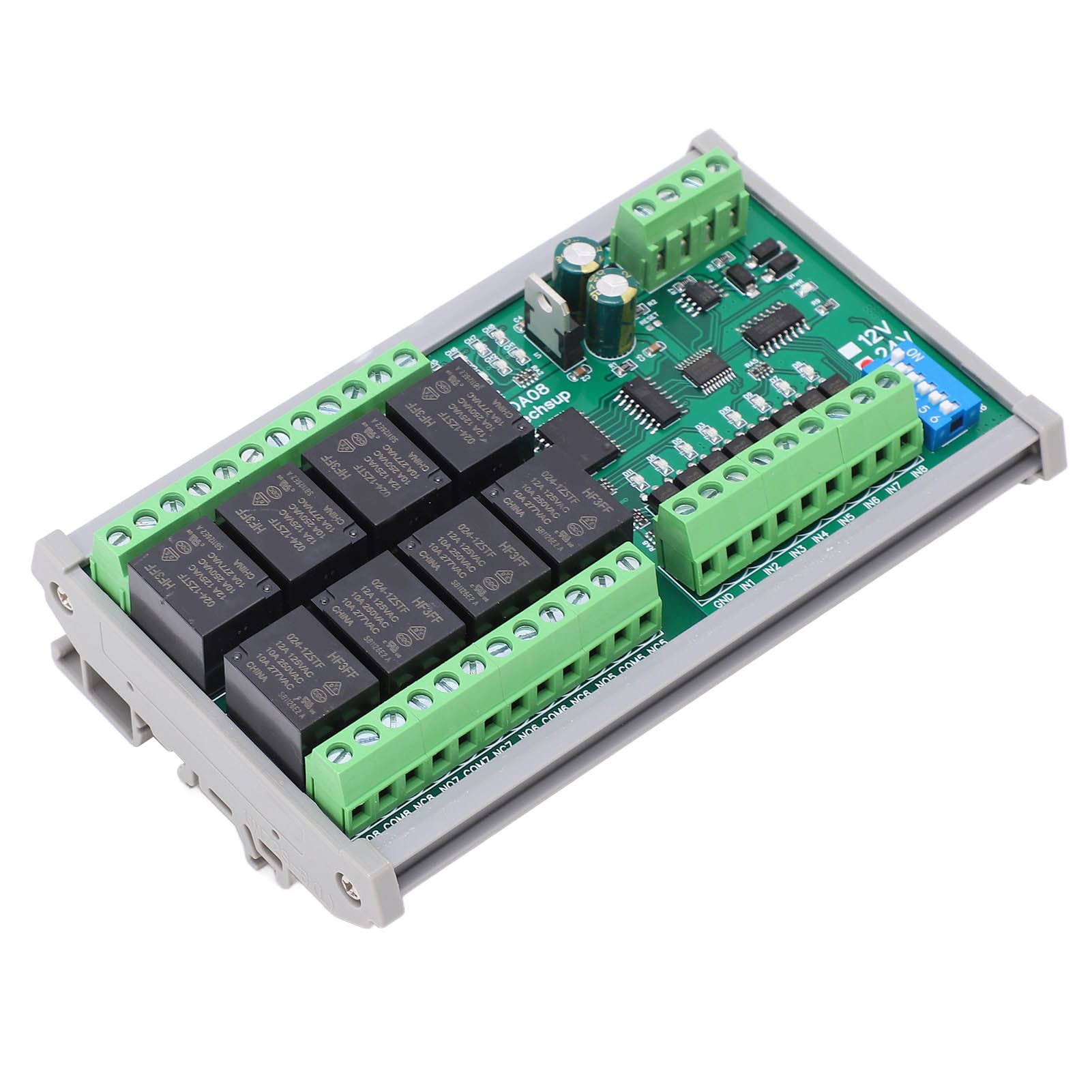 8 Channel Relay Module with RS485 Interface - 24V DC RTU Smart Home Automation Board for Appliance Control | Perfect for Smart Homes, Industrial Automation & DIY Projects