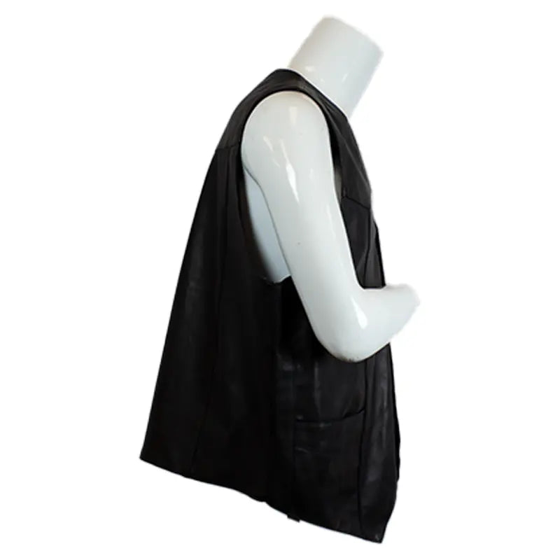 Men's Genuine Sheepskin Leather Vest - Stylish & Comfortable for Outdoor Adventures, Motorcycle Riding & Casual Wear
