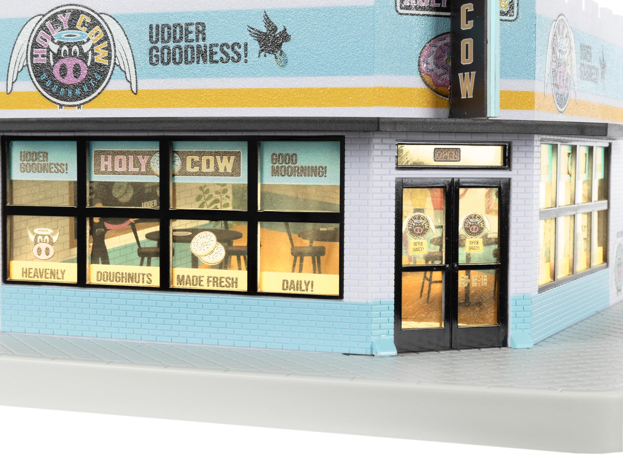 Lionel O Gauge Holy Cow Plug-Expand-Play Donuts & Coffee Shop Model Train Accessory - Perfect for Train Layouts, Collectors & Holiday Displays