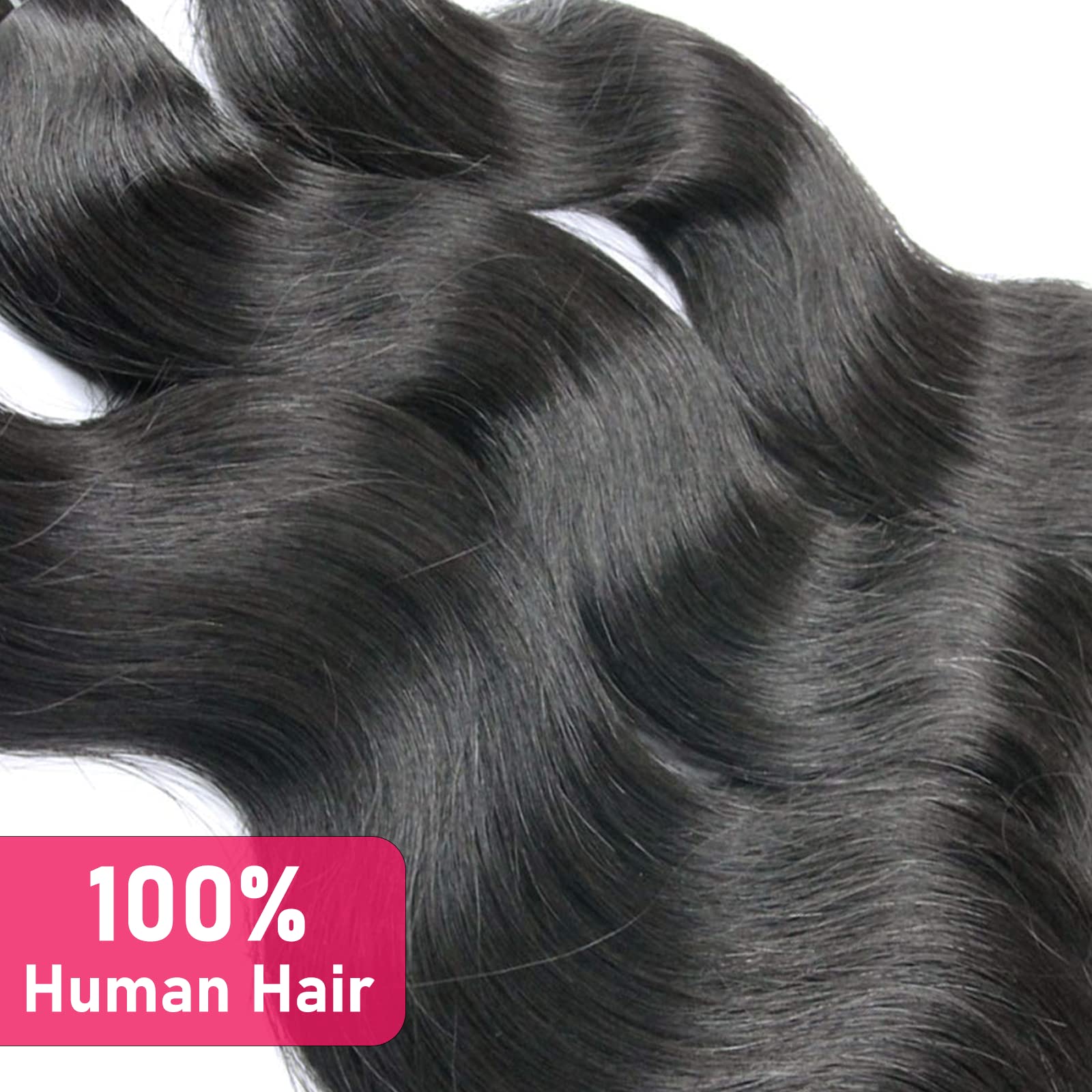 Premium 9A Brazilian Virgin Human Hair Bundles - Body Wave & Straight Double Weft Extensions (1/3 Bundles, 10-28 Inch) for Black Women - Natural Black Hair for Styling, Weaving & Protective Hairstyles