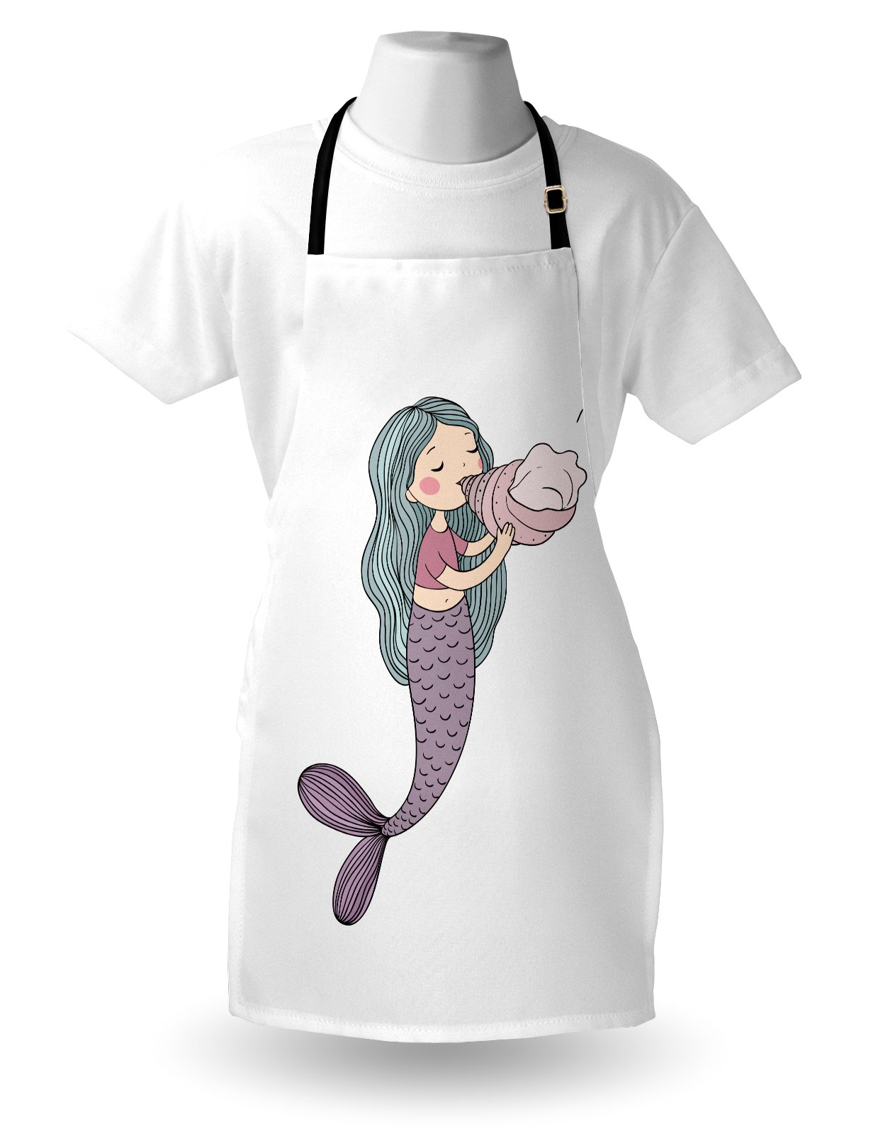 Ambesonne Mermaid Apron - Unisex Kitchen Bib for Cooking & Gardening