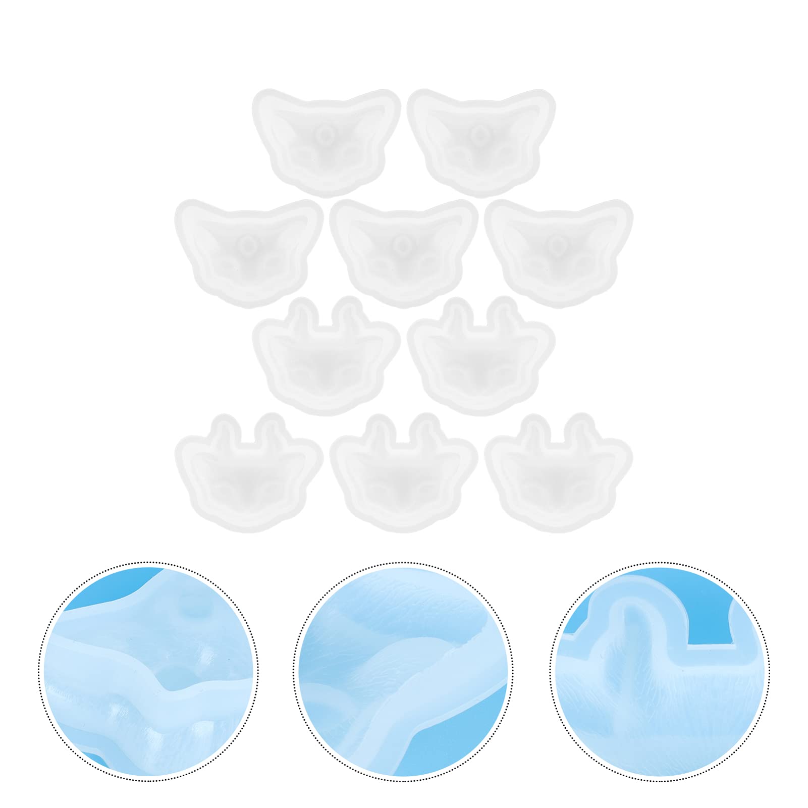 PRETYZOOM 10PCS Silicone Epoxy Mold Set - DIY Cat Paw & Skull Resin Casting Molds for Jewelry, Pendants, Soap Making & Home Decor | Perfect for Halloween Crafts, Crystal Epoxy Art & Unique Gift Ideas