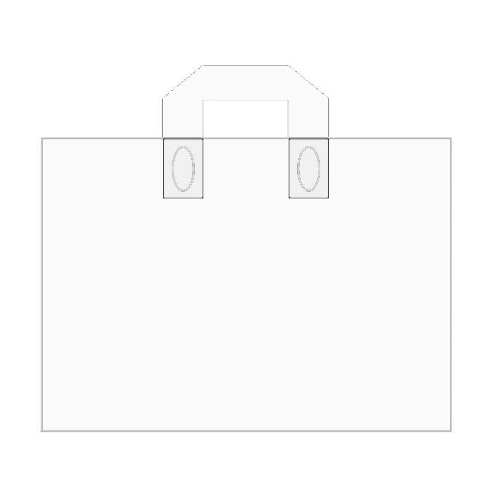 200 Pcs Custom Printed Gift Bags with Handles - Personalized Plastic Bags for Birthday Party & Christmas - Single/Dual Side Logo Printing (19.7x15.75x3.9 Inch, Clear) - Perfect for Corporate Events, Retail Packaging & Party Favors