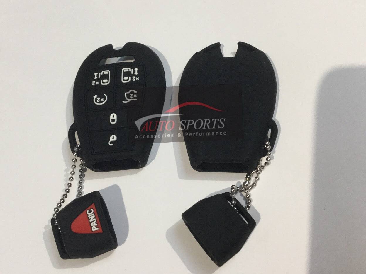Durable Silicone Rubber Key Fob Cover Protector for Jeep Dodge Chrysler Vehicles - Perfect for Jeep Grand Cherokee, Dodge Charger, Ram Trucks & More - Protect Keys from Damage & Wear for Daily Use, Travel & Outdoor Adventures