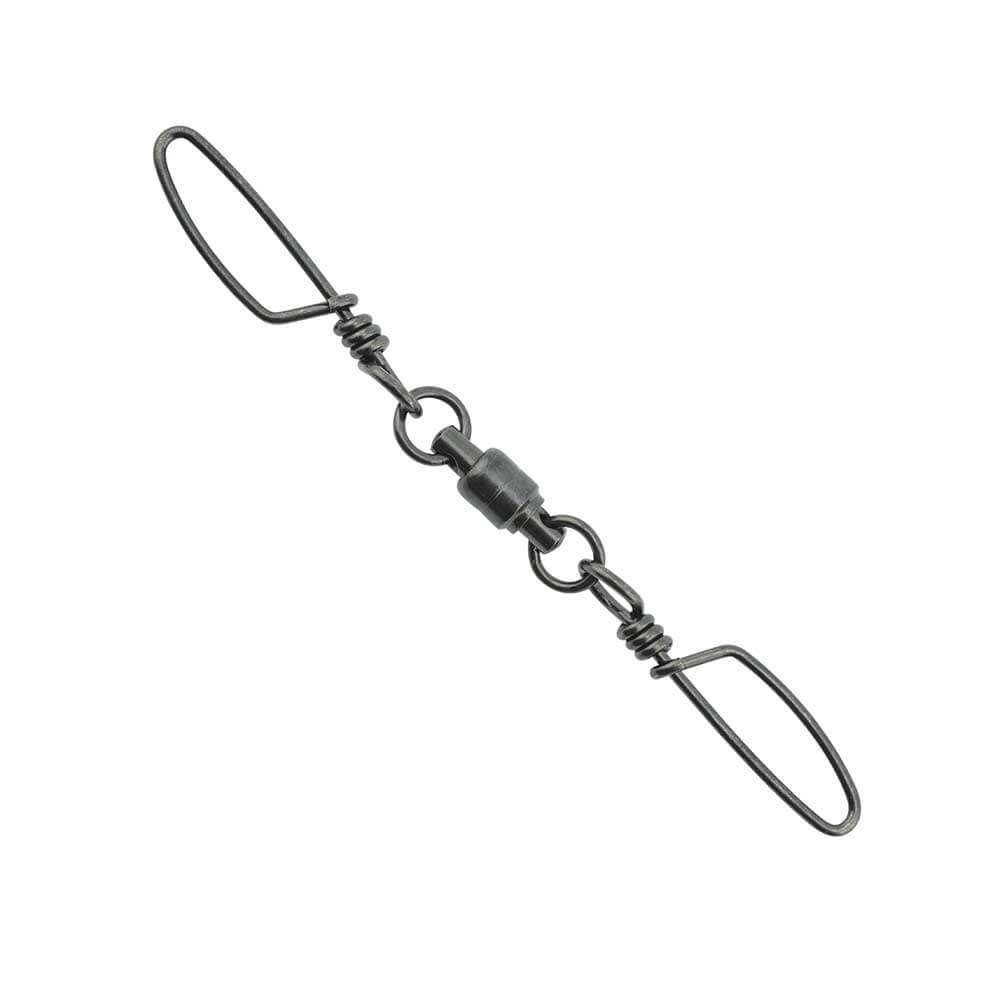Premium Stainless Steel Ball Bearing Dual Snap Swivels - Heavy Duty Fishing Swivel Connectors for Saltwater & Freshwater Fishing, Trolling, and Rigging