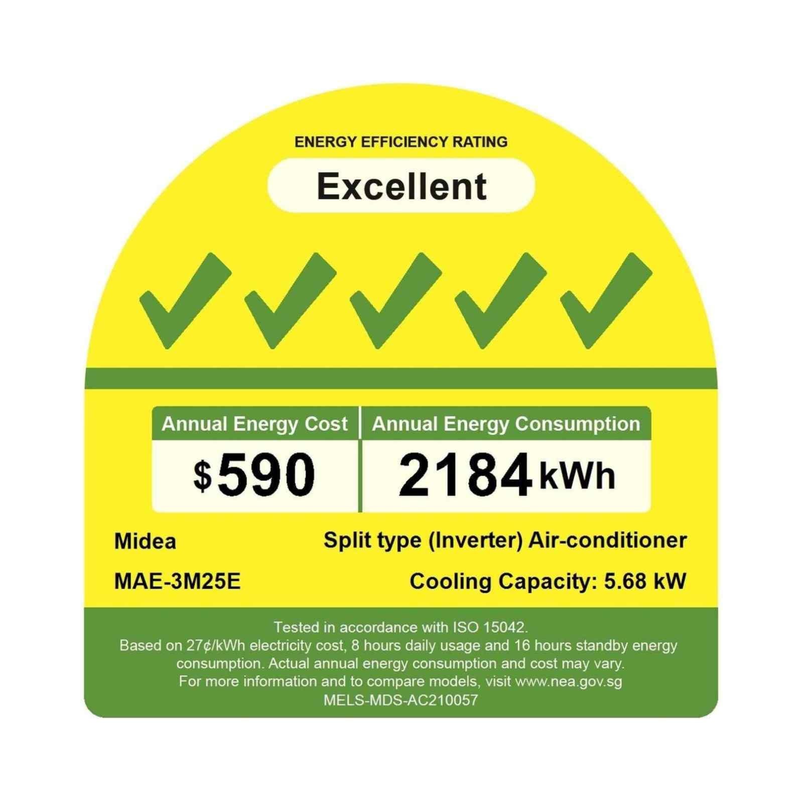 Midea 2-in-1 Air Conditioner System (9K + 18K BTU) with Free Installation & $50 NETS Card - Perfect for Home Cooling and Energy Savings