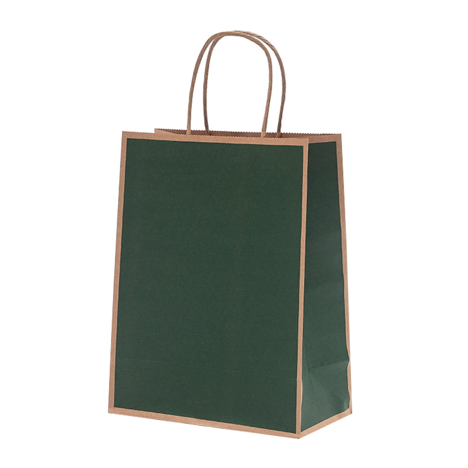 50 Pcs Kraft Paper Bags with Handles - Eco-Friendly Brown Shopping Bags for Retail Stores, Restaurants Takeout, Kids Parties & Holiday Gifts (13.6x3x8 Inches) - Perfect for Grocery Packaging, Boutique Shopping & Sustainable Gift Wrapping