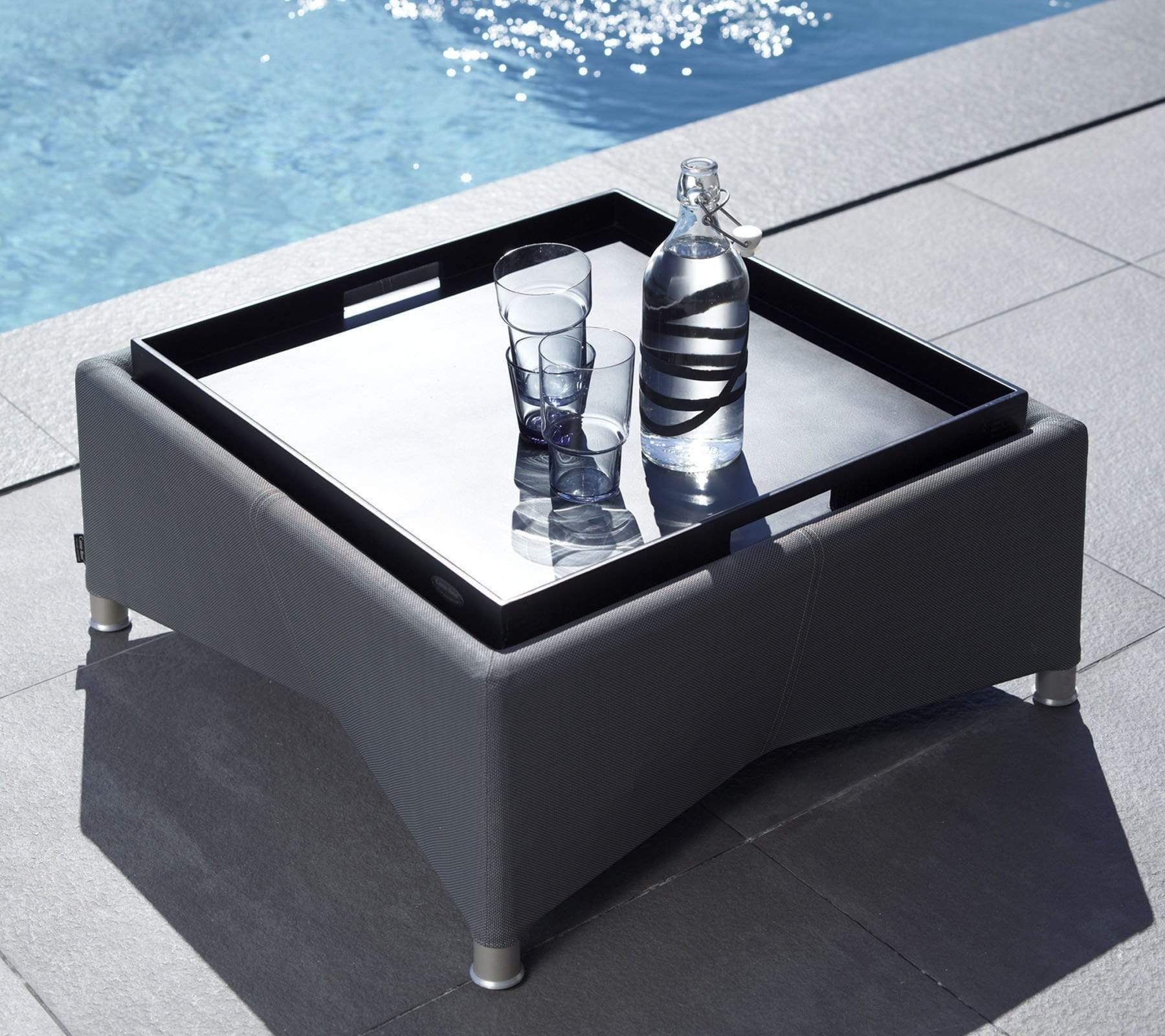 Premium Outdoor Square Tray - Durable Plastic Serving Tray for Picnics, BBQs, Poolside & Patio Parties - Perfect for Food, Drinks & Entertaining Guests
