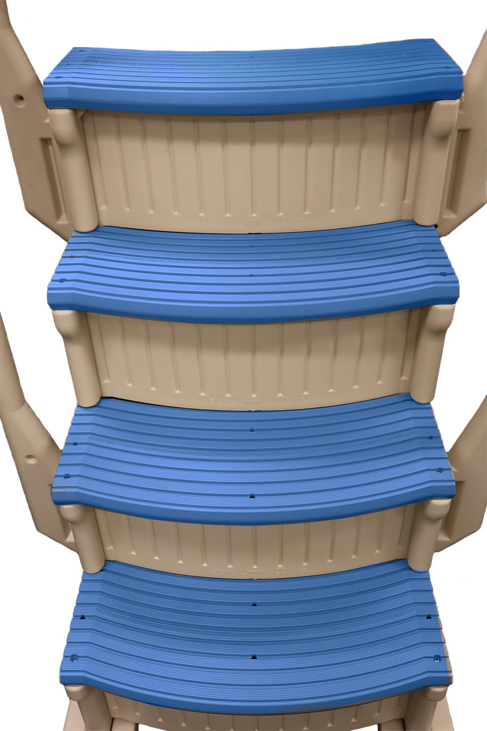 Confer Plastics Above Ground Pool Step with Non-Slip Blue Treads - Easy Drop-In Installation for Safe Pool Entry & Exit | Perfect for Inground & Above Ground Pools, Backyard Swimming Pools, and Family Pool Safety