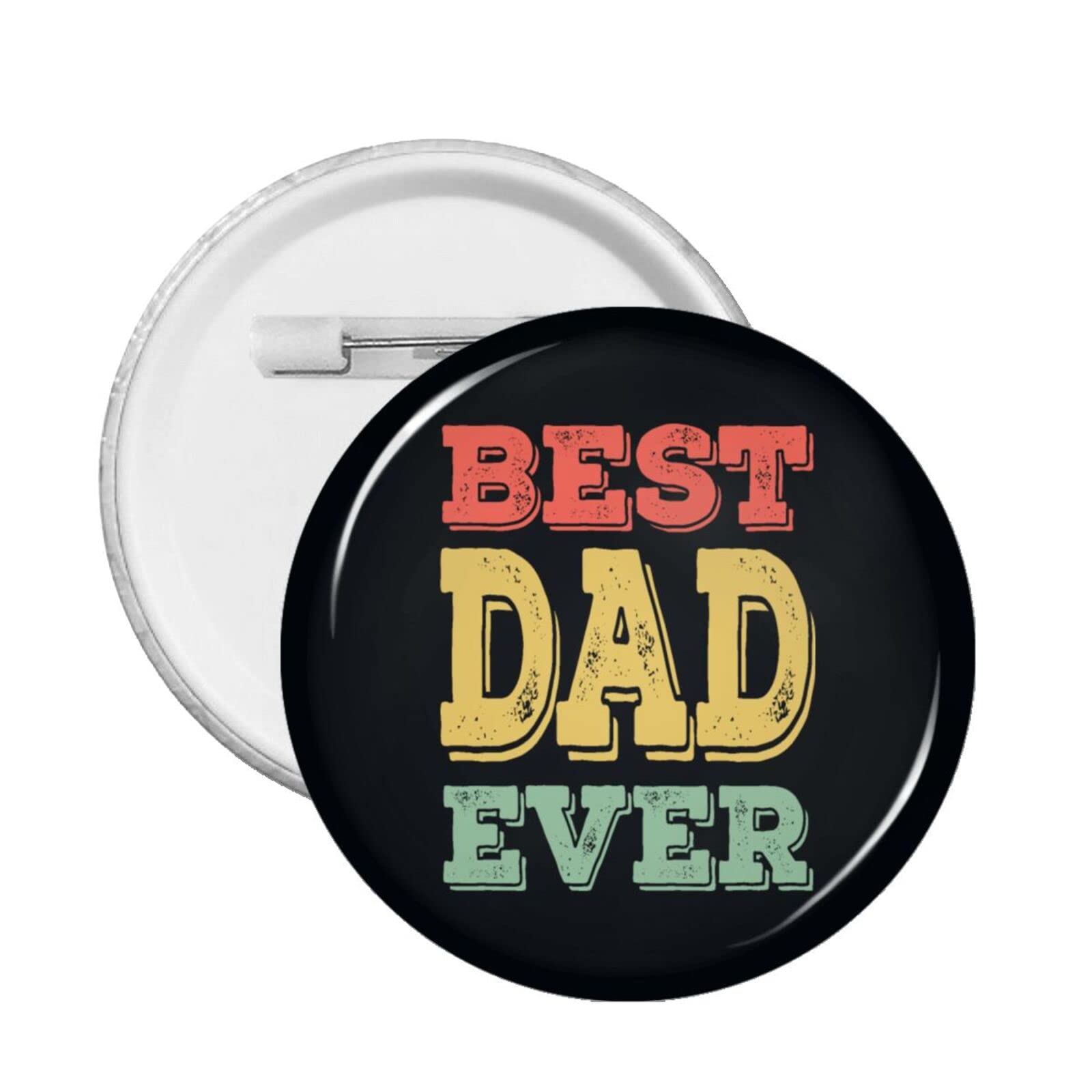 Best Dad Vintage Button Pins - Round Badges for Men & Women - Perfect for Gifts & Jackets