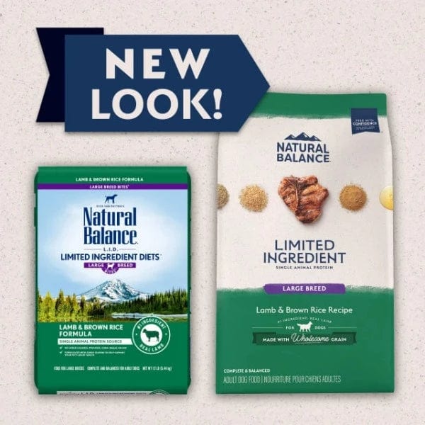 Natural Balance Limited Ingredient Lamb & Brown Rice Large Breed Dry Dog Food - 26lb Bag | Grain-Free, Hypoallergenic Kibble for Adult Dogs with Sensitive Stomachs | Perfect for Large Breed Nutrition & Digestive Health