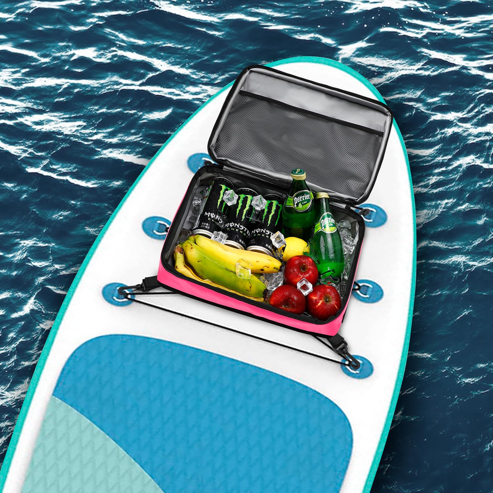 **Premium Waterproof SUP Cooler Bag - Insulated Leakproof Paddle Board Accessory Holds 10 Cans - Perfect for Kayaking, Surfing & Beach Outings**