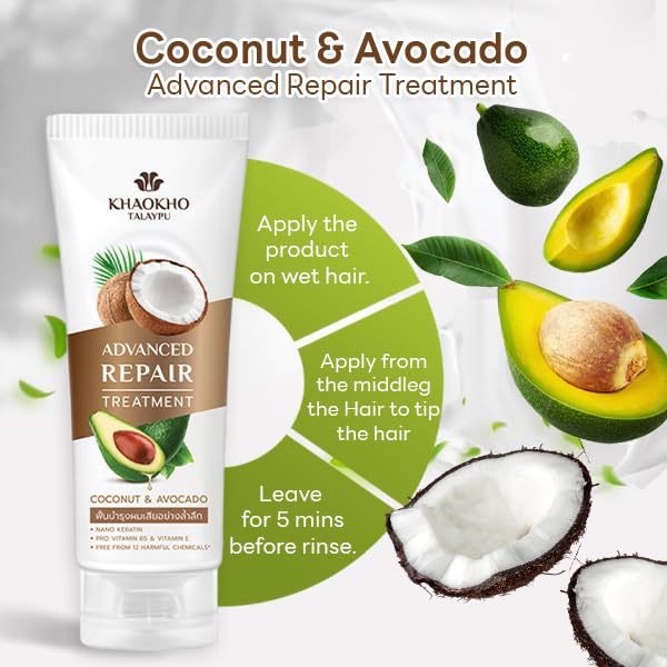 KKT Extra Strength Damage Remedy Shampoo & Conditioner Set - Sulfate & Silicone Free for Dry, Frizzy, Coarse Hair Repair | 100% Natural with Coconut & Avocado Oil | Deep Hydration for Color-Treated & Chemically Damaged Hair | Salon-Quality Hair Care at Home