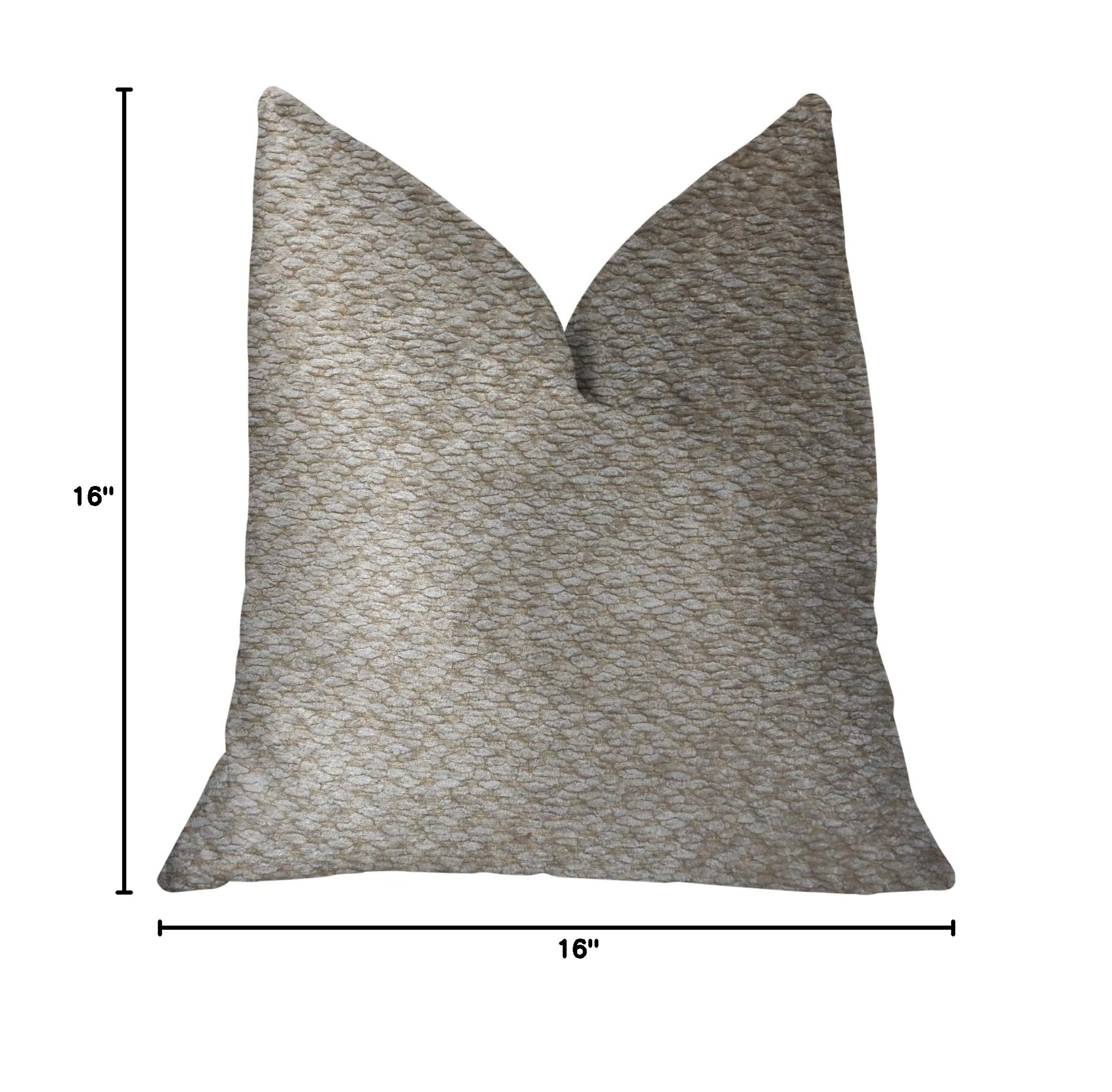 Plutus Crème Brulee Luxury Throw Pillow 16x16 Inches - Soft Decorative Cushion for Sofa, Bed & Home Decor - Elegant Living Room & Bedroom Accent Pillow