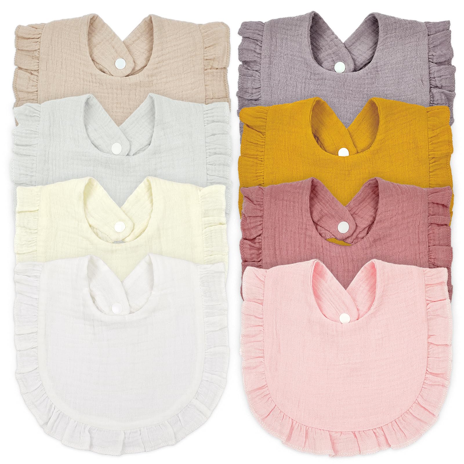 Soft Absorbent Muslin Baby Bibs for Boys & Girls - Drool & Feeding Bibs for Infants - Perfect for Mealtime, Playtime & Everyday Use