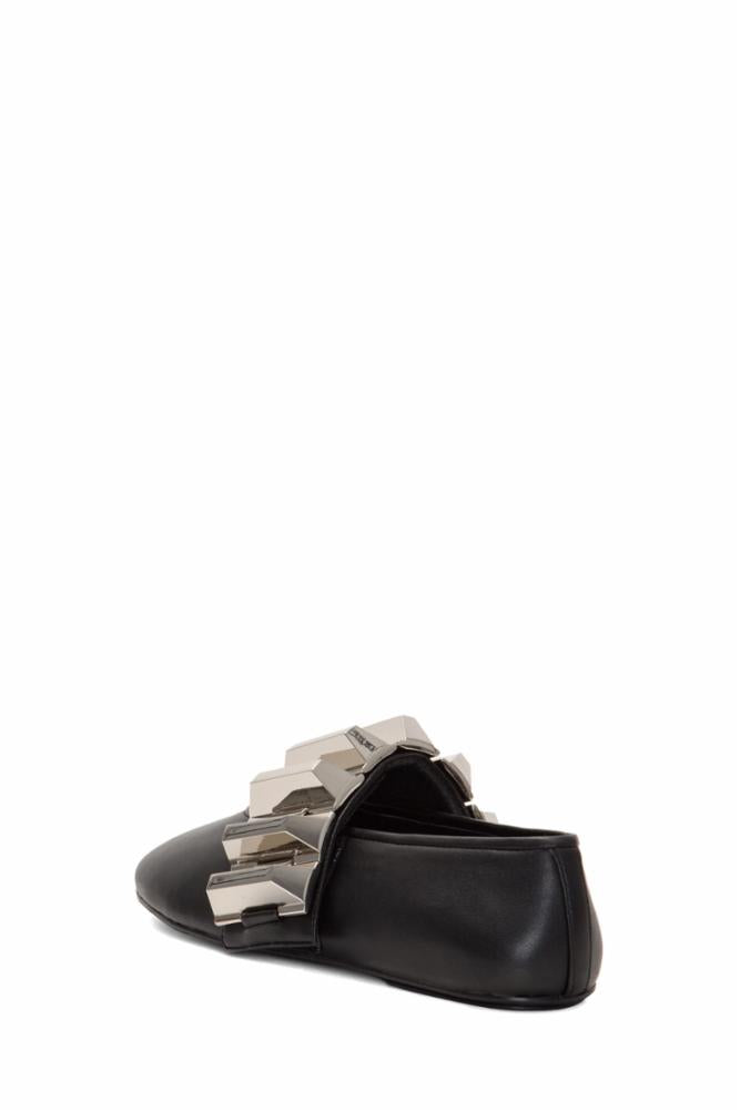Jeffrey Campbell Women's Rigid Black PU Leather Boots with Silver Ornament - Stylish Ankle Boots for Casual Outfits, Night Out & Party Wear