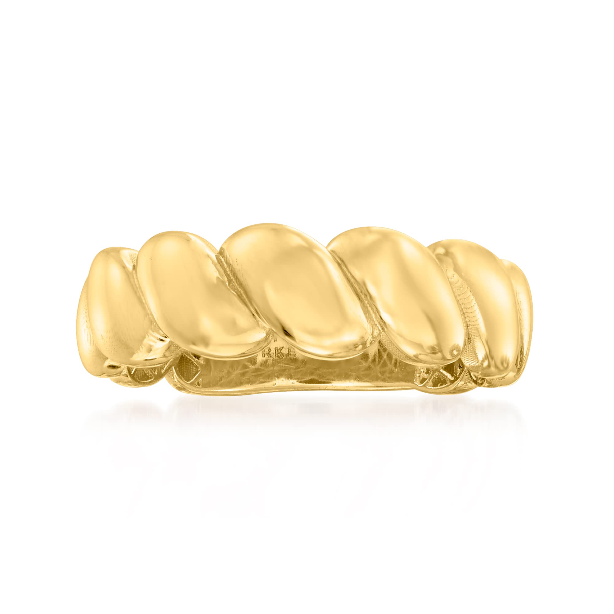 Ross-Simons 14K Yellow Gold Puffed Rope Ring for Women - Elegant Stackable Jewelry for Everyday Wear & Special Occasions