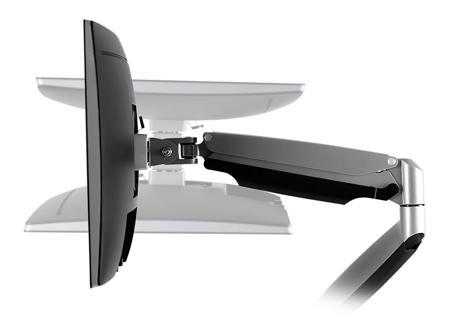Mount-It! (MI-1772) Dual Monitor Arm Stand - Adjustable Gas Spring Mount for 2 Screens up to 32