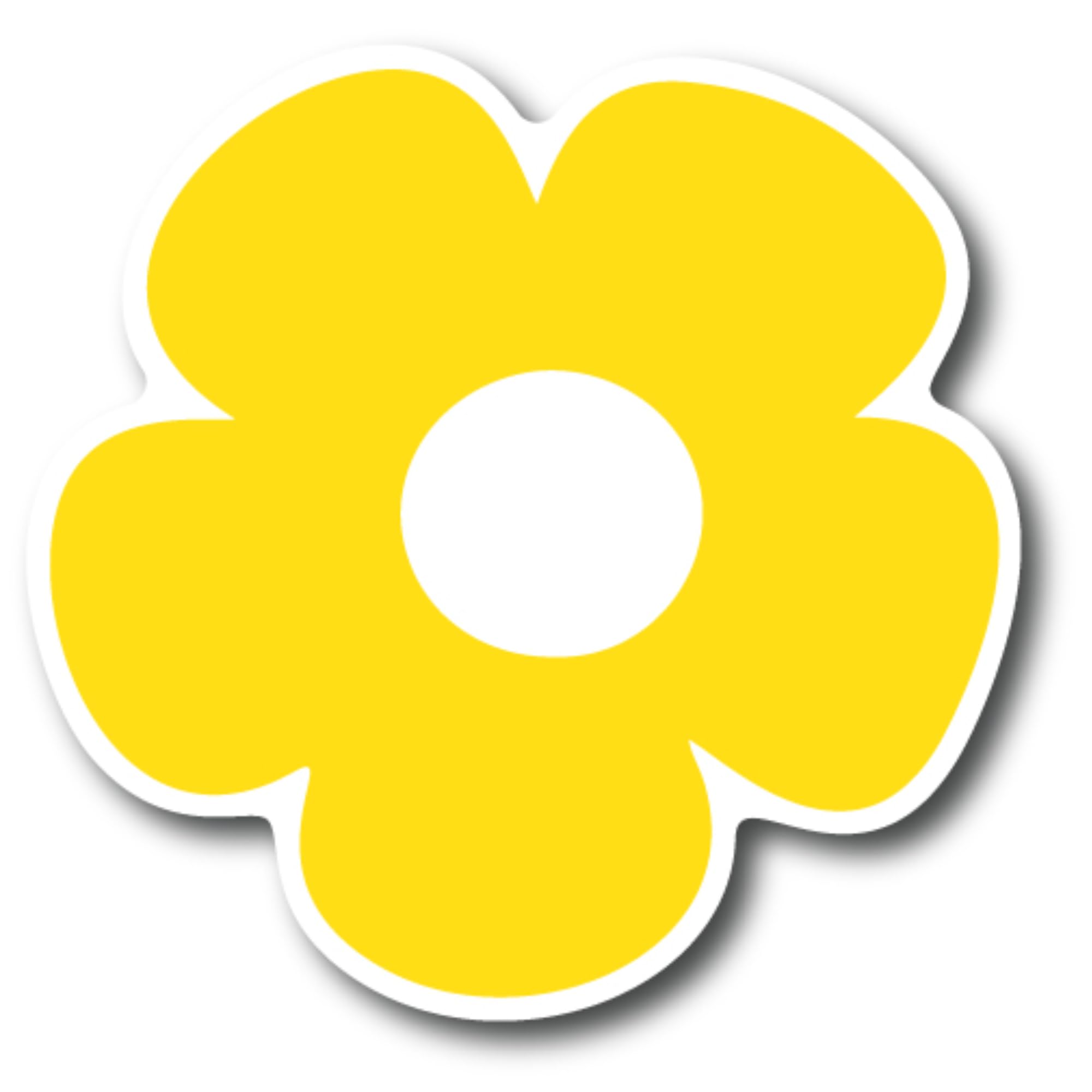 5 Inch Yellow Daisy Hippie Flower Car Magnet Decal for Cars, Trucks, SUVs – USA Made Peace & Love Symbol for Any Magnetic Surface | Perfect for Hippie-Themed Vehicles, Home Decor & Gifts