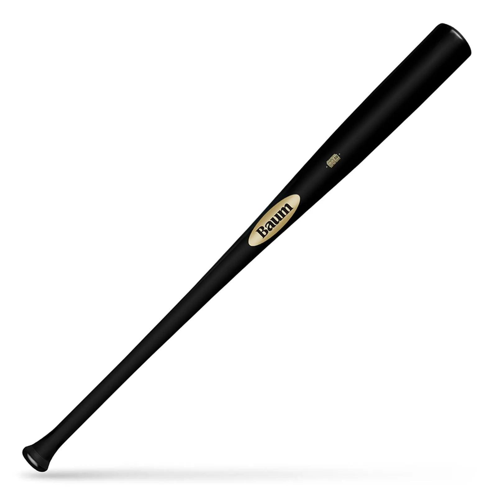 Baum Bat Maple Standard Gold Stock 5 Black Wood Baseball Bat - Professional Grade for Training & Games | Durable Maple Wood for Enhanced Performance | Perfect for Baseball Players & Coaches